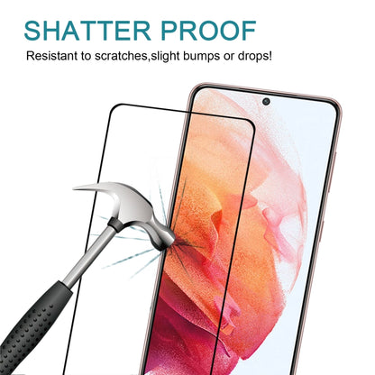 For Samsung Galaxy S21 5G Full Glue 9H HD 3D Curved Edge Tempered Glass Film(Black) - Galaxy S21 5G Tempered Glass by buy2fix | Online Shopping UK | buy2fix