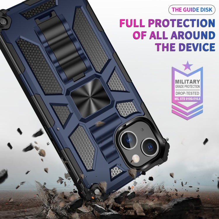 For iPhone 13 Pro Max Armor Shockproof TPU + PC Magnetic Protective Case with Holder (Black) - iPhone 13 Pro Max Cases by buy2fix | Online Shopping UK | buy2fix