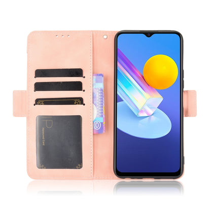 For vivo Y72 5G / iQOO Z3 5G Skin Feel Calf Pattern Horizontal Flip Leather Case with Holder & Card Slots & Photo Frame(Pink) - vivo Cases by buy2fix | Online Shopping UK | buy2fix