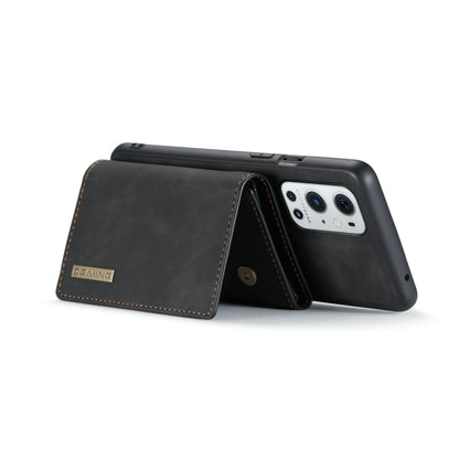 For OnePlus 9 Pro DG.MING M1 Series 3-Fold Multi Card Wallet  Back Cover Shockproof Case with Holder Function(Black) -  by DG.MING | Online Shopping UK | buy2fix