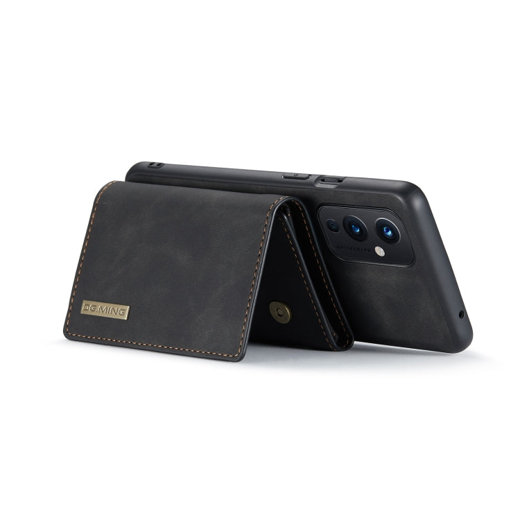 For OnePlus 9 (EU/NA) DG.MING M1 Series 3-Fold Multi Card Wallet  Back Cover Shockproof Case with Holder Function(Black) -  by DG.MING | Online Shopping UK | buy2fix