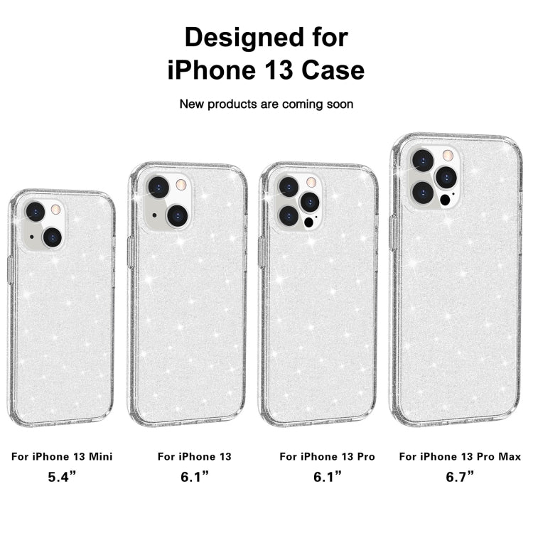 For iPhone 13 Pro Max Shockproof Terminator Style Glitter Powder Protective Case (White) - iPhone 13 Pro Max Cases by buy2fix | Online Shopping UK | buy2fix