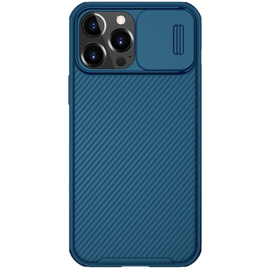 For iPhone 13 Pro Max NILLKIN Black Mirror Pro Series Camshield Full Coverage Dust-proof Scratch Resistant Phone Case (Blue) - iPhone 13 Pro Max Cases by NILLKIN | Online Shopping UK | buy2fix