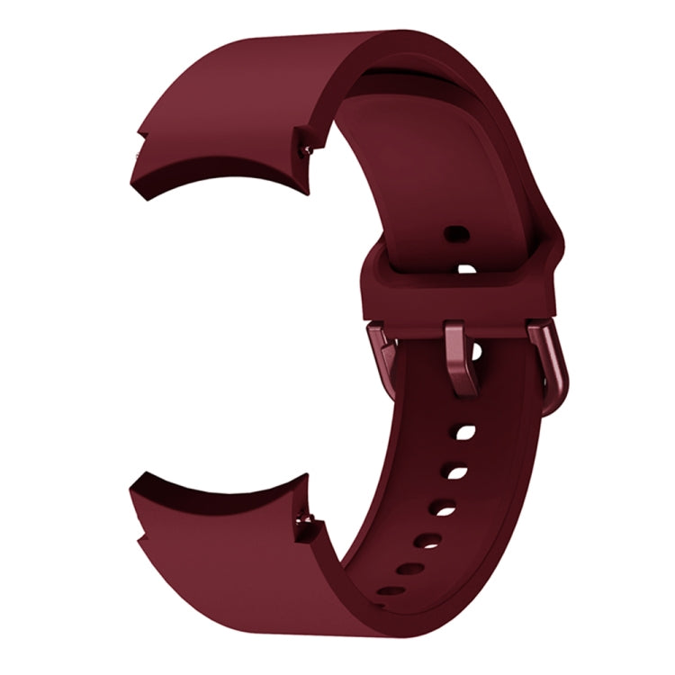 For Samsung Galaxy Watch4 40mm Universal Silicone Colorful Buckle Watch Band(Wine Red) - Smart Wear by buy2fix | Online Shopping UK | buy2fix