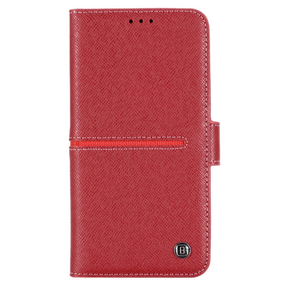 For iPhone 11 GEBEI Top-grain Leather Horizontal Flip Protective Case with Holder & Card Slots & Wallet & Photo Frame(Red Wine) - iPhone 11 Cases by GEBEI | Online Shopping UK | buy2fix