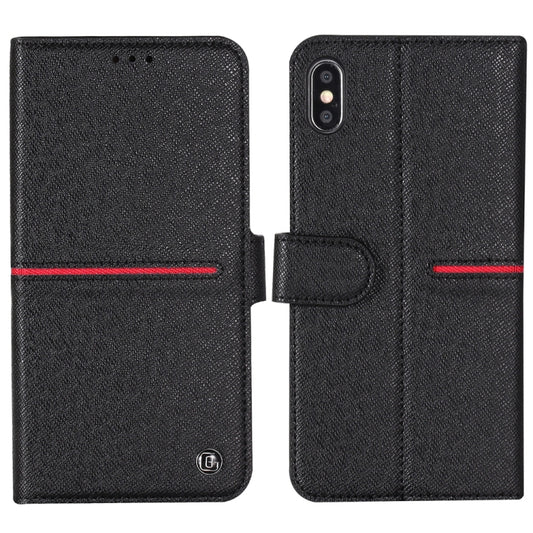 For iPhone XR GEBEI Top-grain Leather Horizontal Flip Protective Case with Holder & Card Slots & Wallet & Photo Frame(Black) - More iPhone Cases by GEBEI | Online Shopping UK | buy2fix