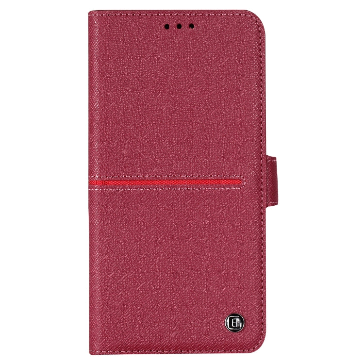 For iPhone XS Max GEBEI Top-grain Leather Horizontal Flip Protective Case with Holder & Card Slots & Wallet & Photo Frame(Red Wine) - More iPhone Cases by GEBEI | Online Shopping UK | buy2fix