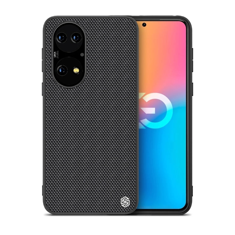 For Huawei P50 NILLKIN 3D Textured Nylon Fiber TPU Case(Black) - Huawei Cases by NILLKIN | Online Shopping UK | buy2fix