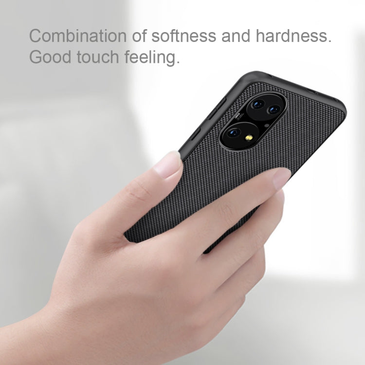 For Huawei P50 NILLKIN 3D Textured Nylon Fiber TPU Case(Black) - Huawei Cases by NILLKIN | Online Shopping UK | buy2fix