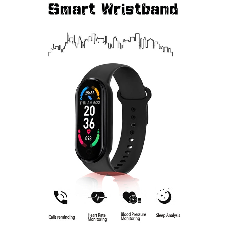 M6 Sports Smart Bracelet, Support Heart Rate Monitoring & Blood Pressure Monitoring & Sleep Monitoring & Sedentary Reminder, Type:Magnetic Charging(Blue) - Smart Wear by buy2fix | Online Shopping UK | buy2fix