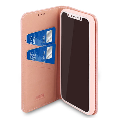 For iPhone XR GEBEI PU+TPU Horizontal Flip Protective Case with Holder & Card Slots(Rose Gold) - More iPhone Cases by GEBEI | Online Shopping UK | buy2fix