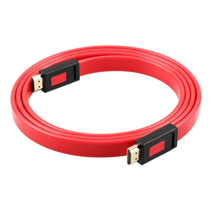 ULT-unite 4K Ultra HD Gold-plated HDMI to HDMI Flat Cable, Cable Length:2m(Transparent Red) - Cable by ult-unite | Online Shopping UK | buy2fix