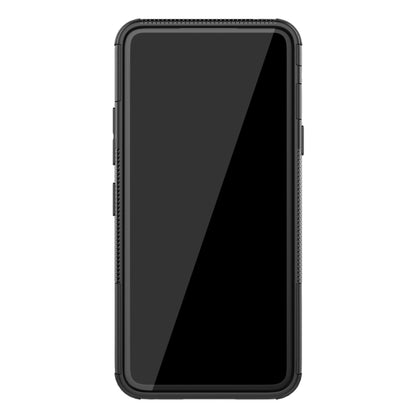 For LG V50S ThinQ 5G / G8X ThinQ Tire Texture Shockproof TPU+PC Protective Case with Holder(Black) - Mobile Accessories by buy2fix | Online Shopping UK | buy2fix