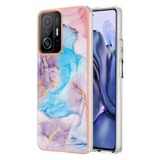 For Xiaomi Mi 11T / Mi 11T Pro Electroplating IMD TPU Phone Case(Blue Marble) - Xiaomi Accessories by buy2fix | Online Shopping UK | buy2fix