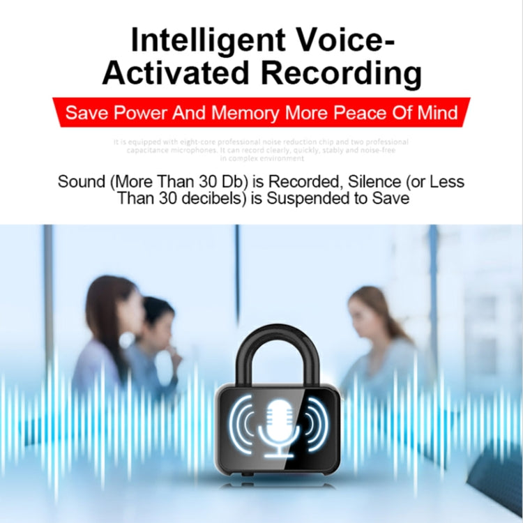 Q11 Intelligent HD Noise Reduction Lock Voice Recorder, Capacity:8GB(Black) - Security by buy2fix | Online Shopping UK | buy2fix