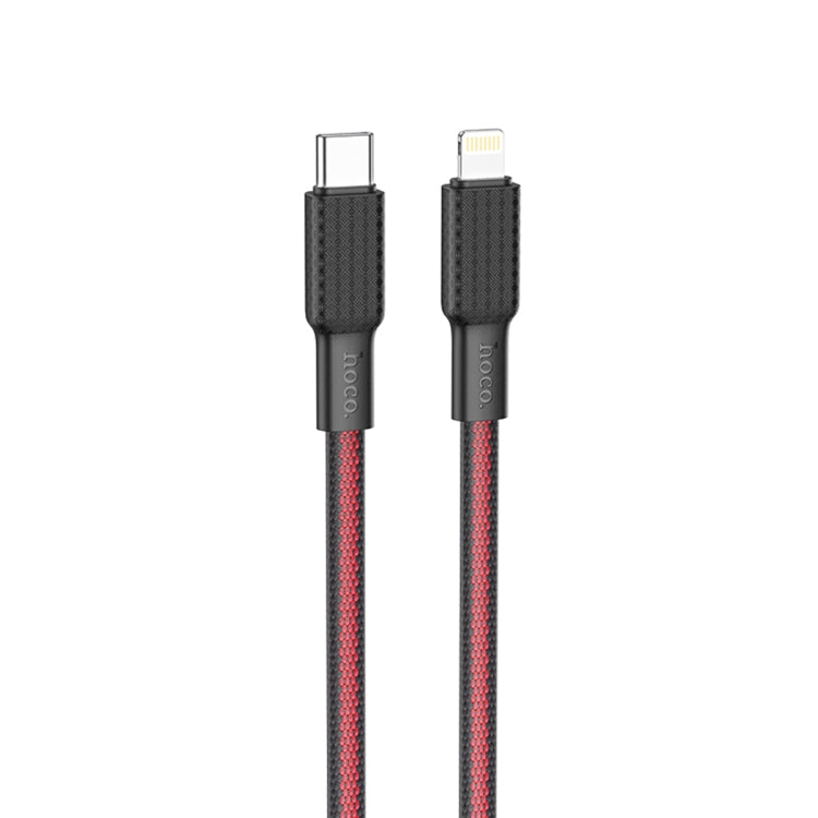 hoco X69 8 Pin Jaeger PD Charging Data Cable, Length: 1m(Black Red) - Normal Style Cable by hoco | Online Shopping UK | buy2fix