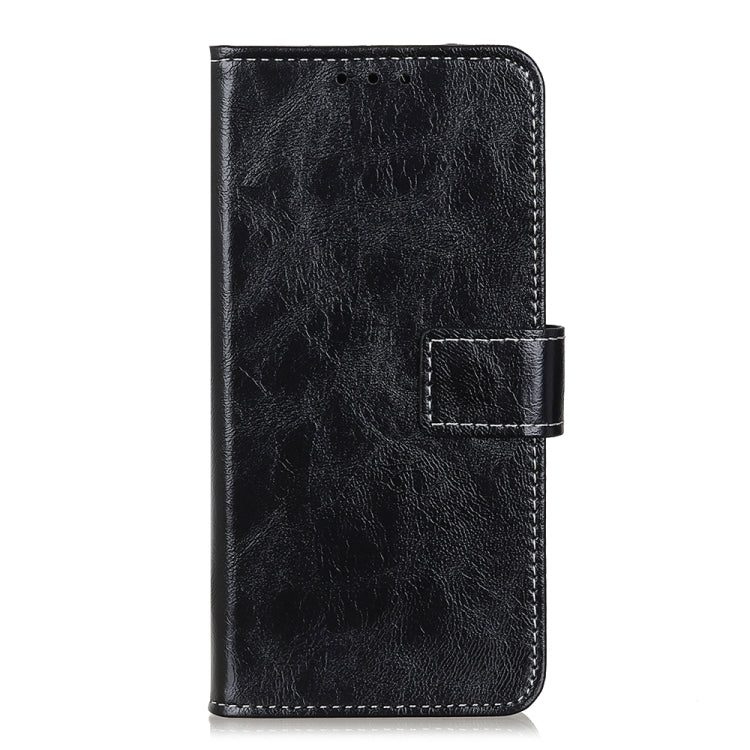 For Motorola Edge X30 Retro Crazy Horse Texture Horizontal Flip Leather Phone Case(Black) - Motorola Cases by buy2fix | Online Shopping UK | buy2fix