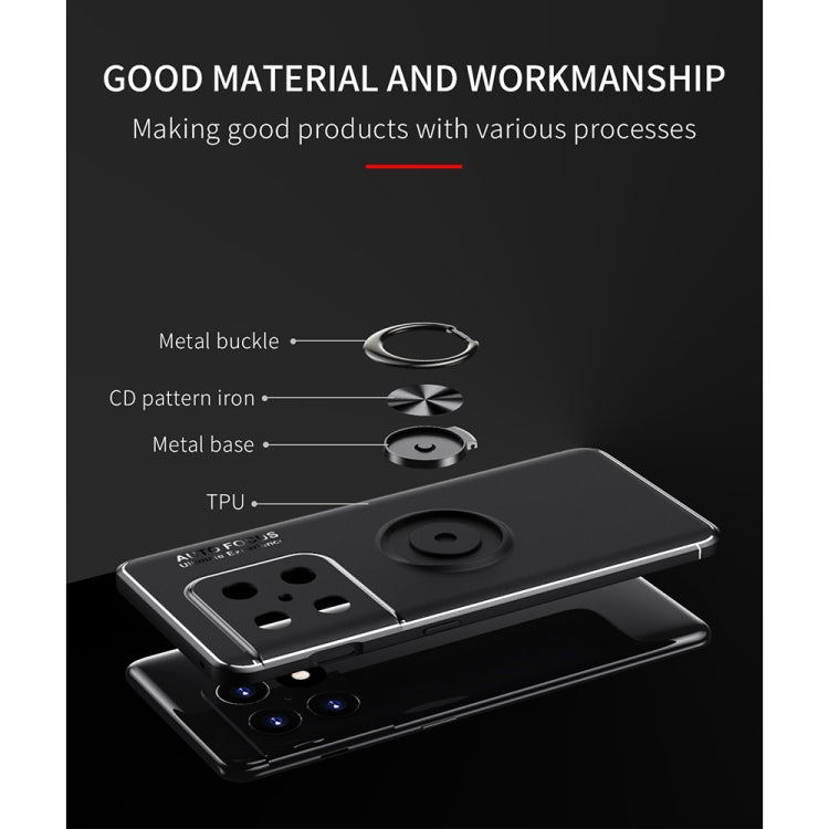 For OnePlus 10 Pro 5G Metal Ring Holder 360 Degree Rotating TPU Phone Case(Black) - OnePlus Cases by buy2fix | Online Shopping UK | buy2fix