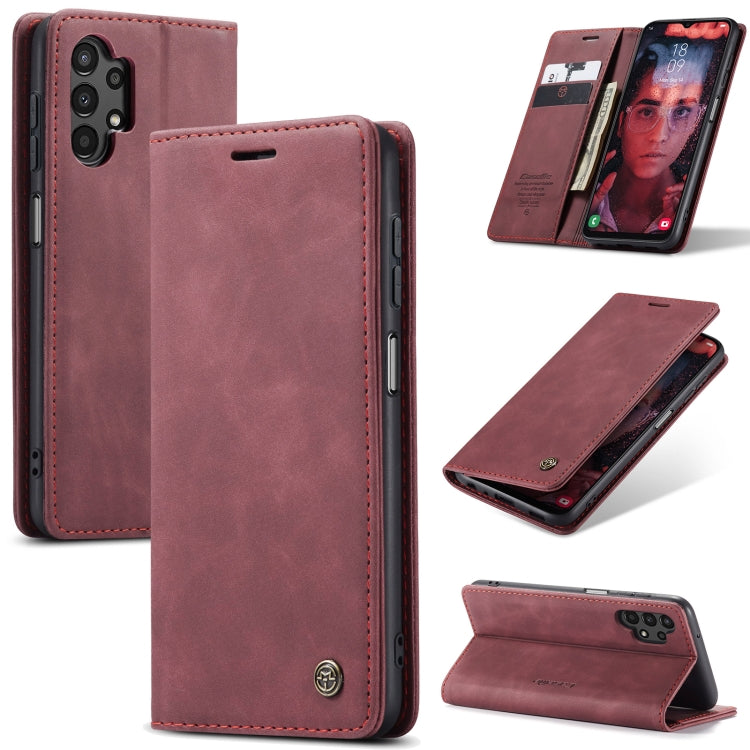 For Samsung Galaxy A13 4G/A13 5G/A04S/A04/M13 5G CaseMe 013 Multifunctional Horizontal Flip Leather Phone Case(Wine Red) - Galaxy Phone Cases by CaseMe | Online Shopping UK | buy2fix