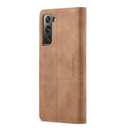 For Samsung Galaxy S22 CaseMe 013 Multifunctional Horizontal Flip Leather Phone Case(Brown) - Galaxy S22 5G Cases by CaseMe | Online Shopping UK | buy2fix