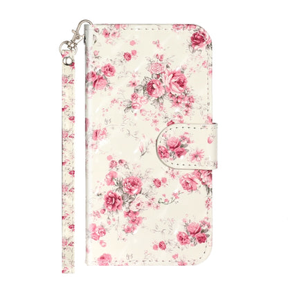 For Samsung Galaxy S22 5G 3D Pattern Horizontal Flip PU Leather Phone Case(Rose Flower) - Galaxy S22 5G Cases by buy2fix | Online Shopping UK | buy2fix