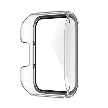 For Xiaomi Redmi Watch 2 Lite PC + Tempered Glass Watch Protective Case(Transparent White) - Smart Wear by buy2fix | Online Shopping UK | buy2fix