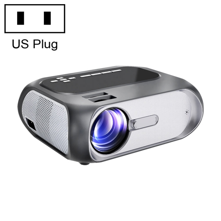 T7i 720P 200 ANSI Home Theater LED HD Digital Projector, Same Screen Version, US Plug(Silver Grey) - Consumer Electronics by buy2fix | Online Shopping UK | buy2fix