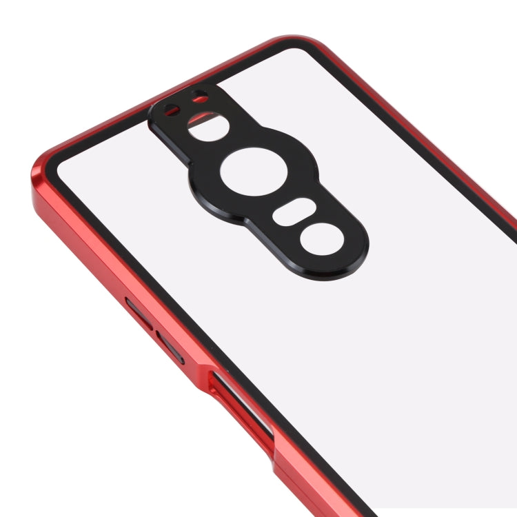 For Sony Xperia Pro-I HD Magnetic Metal Tempered Glass Phone Case(Red) - Sony Cases by buy2fix | Online Shopping UK | buy2fix