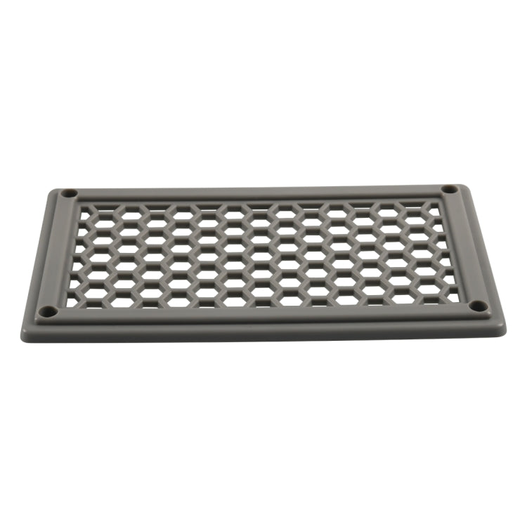 A6791 198x114mm RV / Bus Hexagon Pattern Air Inlet Panel with Screws(Grey) - In Car by buy2fix | Online Shopping UK | buy2fix