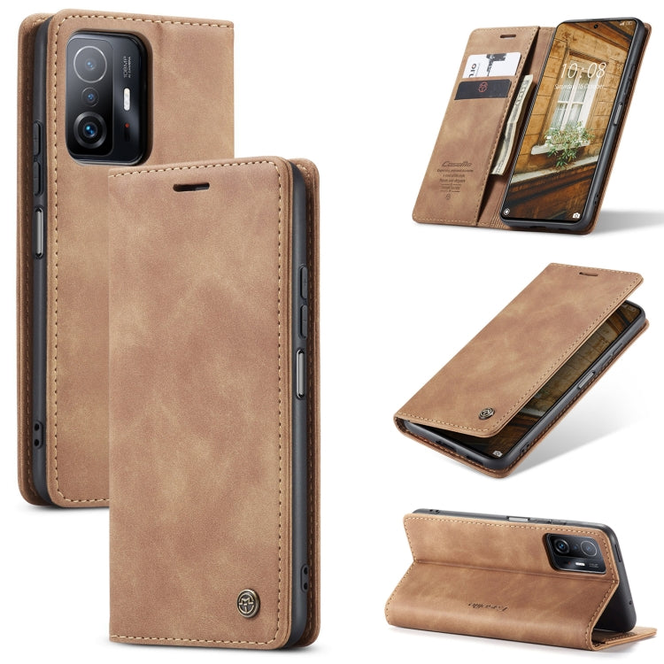 For Xiaomi Mi 11T / 11T Pro CaseMe 013 Multifunctional Leather Phone Case(Brown) - Xiaomi Cases by CaseMe | Online Shopping UK | buy2fix