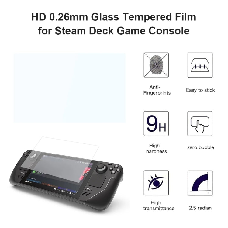 0.26mm 9H 2.5D Tempered Glass Film For Steam Deck Game Console - Accessories by buy2fix | Online Shopping UK | buy2fix