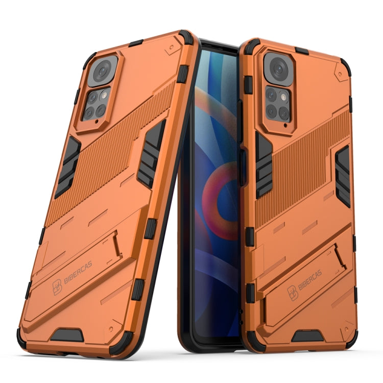 For Xiaomi Redmi Note 11 / Note 11S Global Punk Armor 2 in 1 PC + TPU Shockproof Phone Case with Invisible Holder(Orange) - Xiaomi Cases by buy2fix | Online Shopping UK | buy2fix