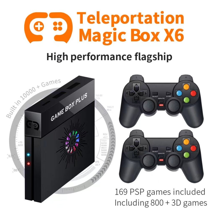 X6 Game Box 4K Video Games Console Magic Box with 2.4GHz Controller, Capacity:128GB(EU Plug) - Pocket Console by buy2fix | Online Shopping UK | buy2fix