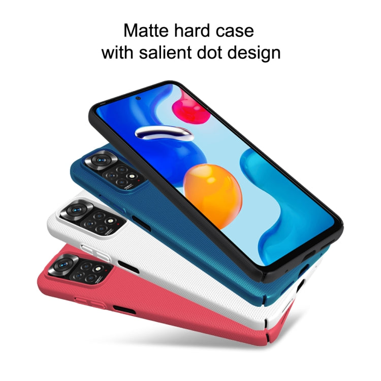 For Xiaomi Redmi Note 11S NILLKIN Frosted PC Phone Case(Blue) - Xiaomi Cases by NILLKIN | Online Shopping UK | buy2fix