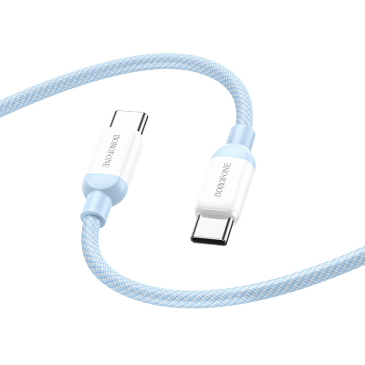Borofone BX68 100W USB-C / Type-C to Type-C Charging Data Cable, Length:2m(Blue) -  by Borofone | Online Shopping UK | buy2fix