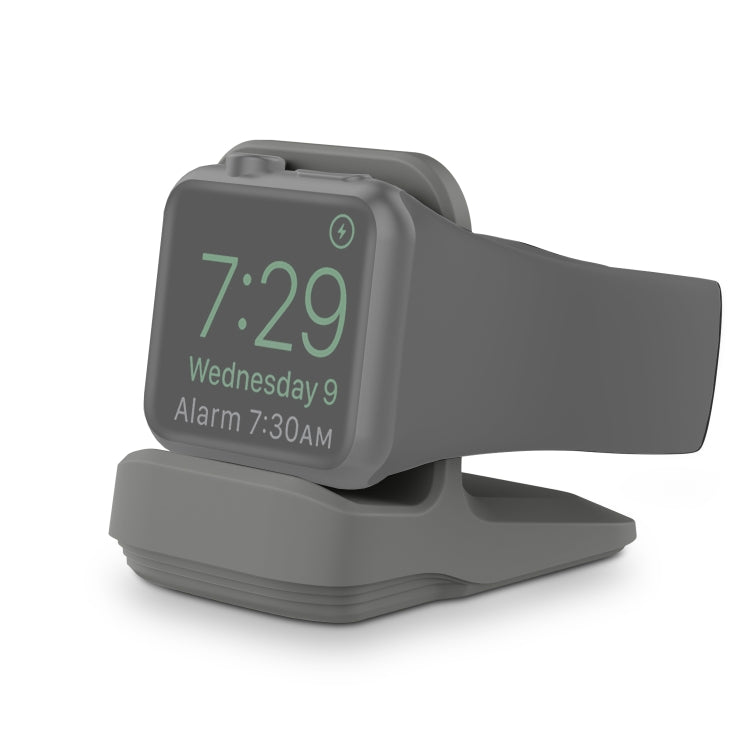 Silicone Charging Holder for Apple Watch(Grey) - Charger / Holder by buy2fix | Online Shopping UK | buy2fix