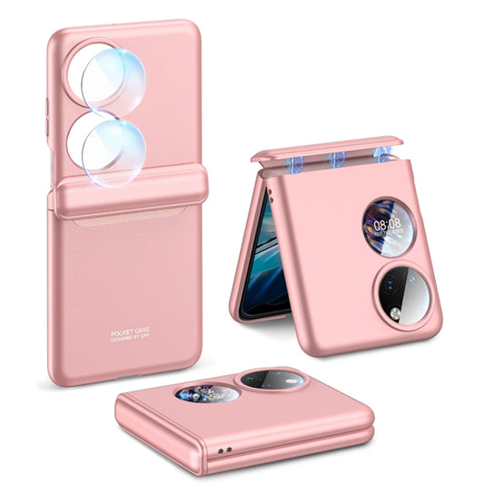 For Huawei P50 Pocket GKK Magnetic Hinge Full Coverage Phone Case(Sweet Pink) - Huawei Cases by GKK | Online Shopping UK | buy2fix
