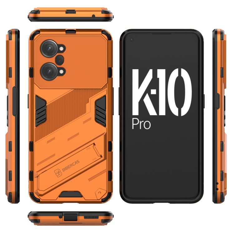 For OPPO K10 Pro 5G China Punk Armor 2 in 1 PC + TPU Shockproof Phone Case with Invisible Holder(Orange) - OPPO Cases by buy2fix | Online Shopping UK | buy2fix