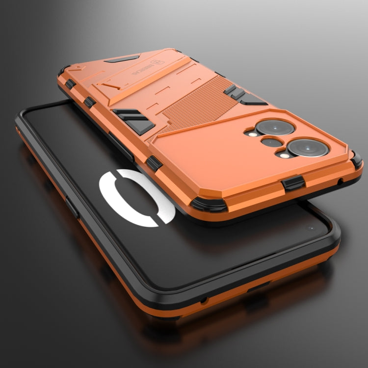 For OPPO K10 Pro 5G China Punk Armor 2 in 1 PC + TPU Shockproof Phone Case with Invisible Holder(Orange) - OPPO Cases by buy2fix | Online Shopping UK | buy2fix