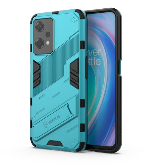 For OnePlus Nord CE 2 Lite 5G/Realme 9 Pro Punk Armor 2 in 1 Shockproof Phone Case with Invisible Holder(Blue) - OnePlus Cases by buy2fix | Online Shopping UK | buy2fix