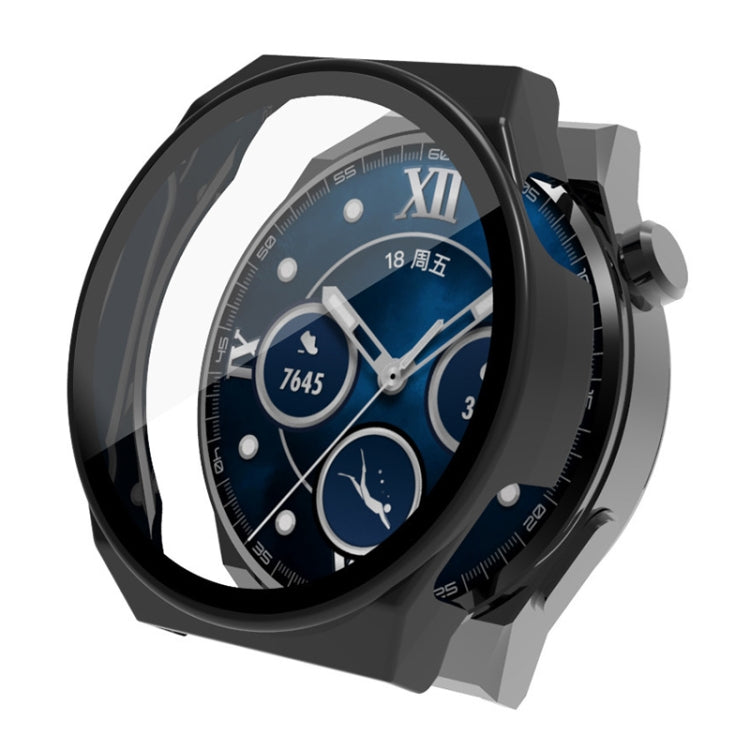 For Huawei Watch GT 3 Pro 46mm PC + Tempered Glass Watch Case(Black) - Watch Cases by buy2fix | Online Shopping UK | buy2fix