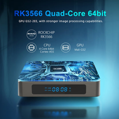 X96 X6 8K Smart TV BOX Android 11.0 Media Player, RK3566 Quad Core ARM Cortex A55, RAM: 8GB, ROM: 64GB, Plug Type:UK Plug - Consumer Electronics by buy2fix | Online Shopping UK | buy2fix