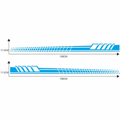 2 PCS/Set D-707 Striped Totem Pattern Car Modified Decorative Sticker(Blue) - In Car by buy2fix | Online Shopping UK | buy2fix