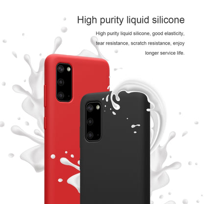 For Galaxy S20 / Galaxy S20 5G NILLKIN Feeling Series Liquid Silicone Anti-fall Mobile Phone Protective Case(Black) - Galaxy Phone Cases by NILLKIN | Online Shopping UK | buy2fix
