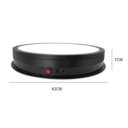 42cm LED Light Electric Rotating Display Stand Turntable, Power Plug:US Plug(Black) - Camera Accessories by buy2fix | Online Shopping UK | buy2fix