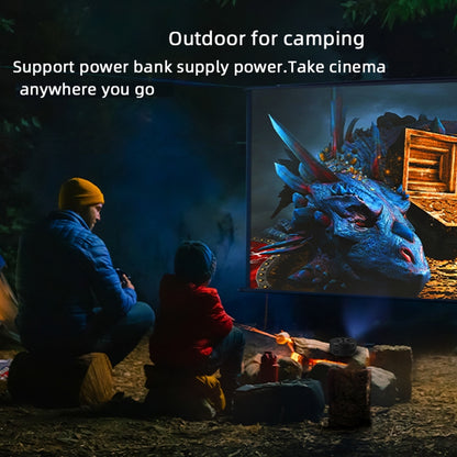 T200 1500LM 1920x1080P LED Mini Projector, EU Plug(Black) - Consumer Electronics by buy2fix | Online Shopping UK | buy2fix