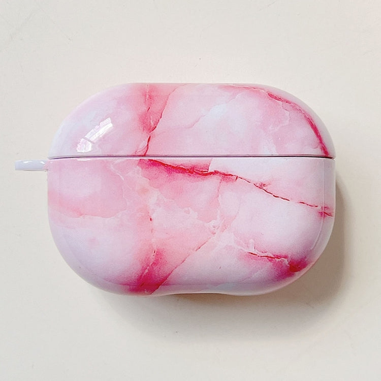 For Xiaomi Redmi Buds 4 Pro Marble Texture PC Glossy Earphone Protective Case(Pink White) - Xiaomi Earphone Case by buy2fix | Online Shopping UK | buy2fix