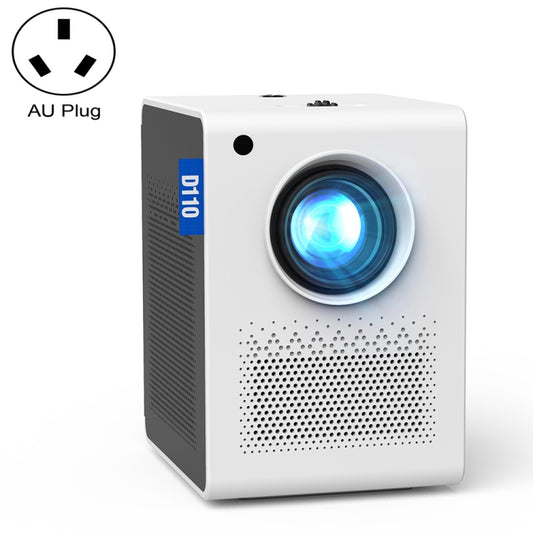 D110 180 ANSI Lumens Mini LED+LCD Smartphone Wireless Screen Mirroring Projector, Plug Type:AU Plug(White) - Consumer Electronics by buy2fix | Online Shopping UK | buy2fix