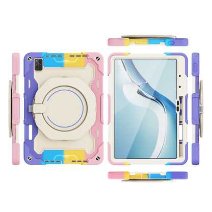 For Huawei MatePad Pro 12.6 2021 Armor Contrast Color Silicone + PC Tablet Case(Colorful Pink) - For Huawei by buy2fix | Online Shopping UK | buy2fix