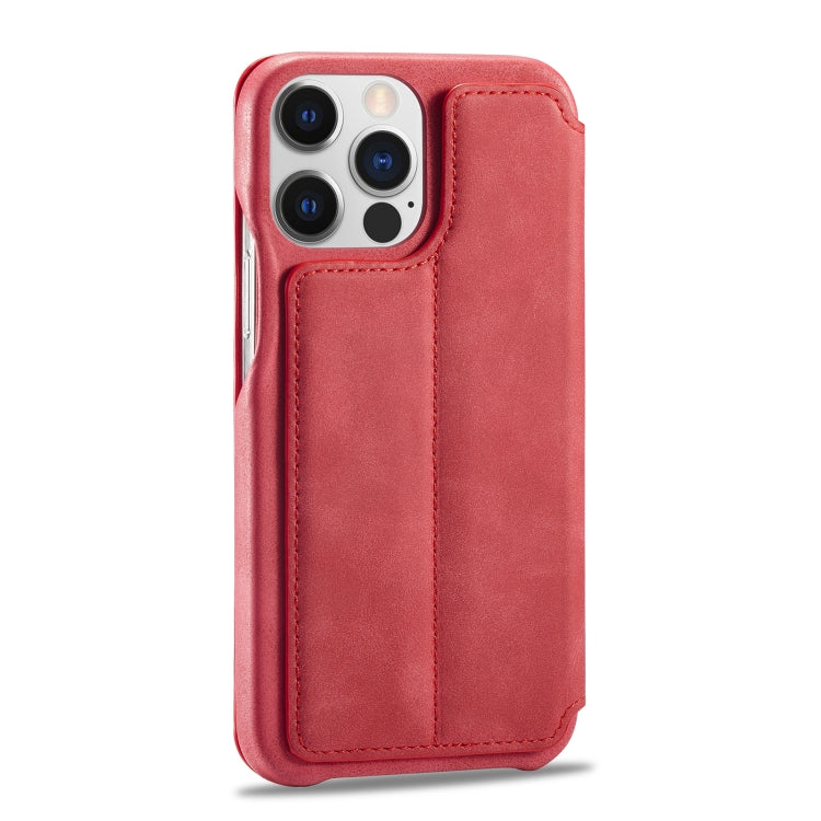 For iPhone 14 LC.IMEEKE Hon Ancient Series Flip Leather Phone Case (Red) - iPhone 14 Cases by LC.IMEEKE | Online Shopping UK | buy2fix